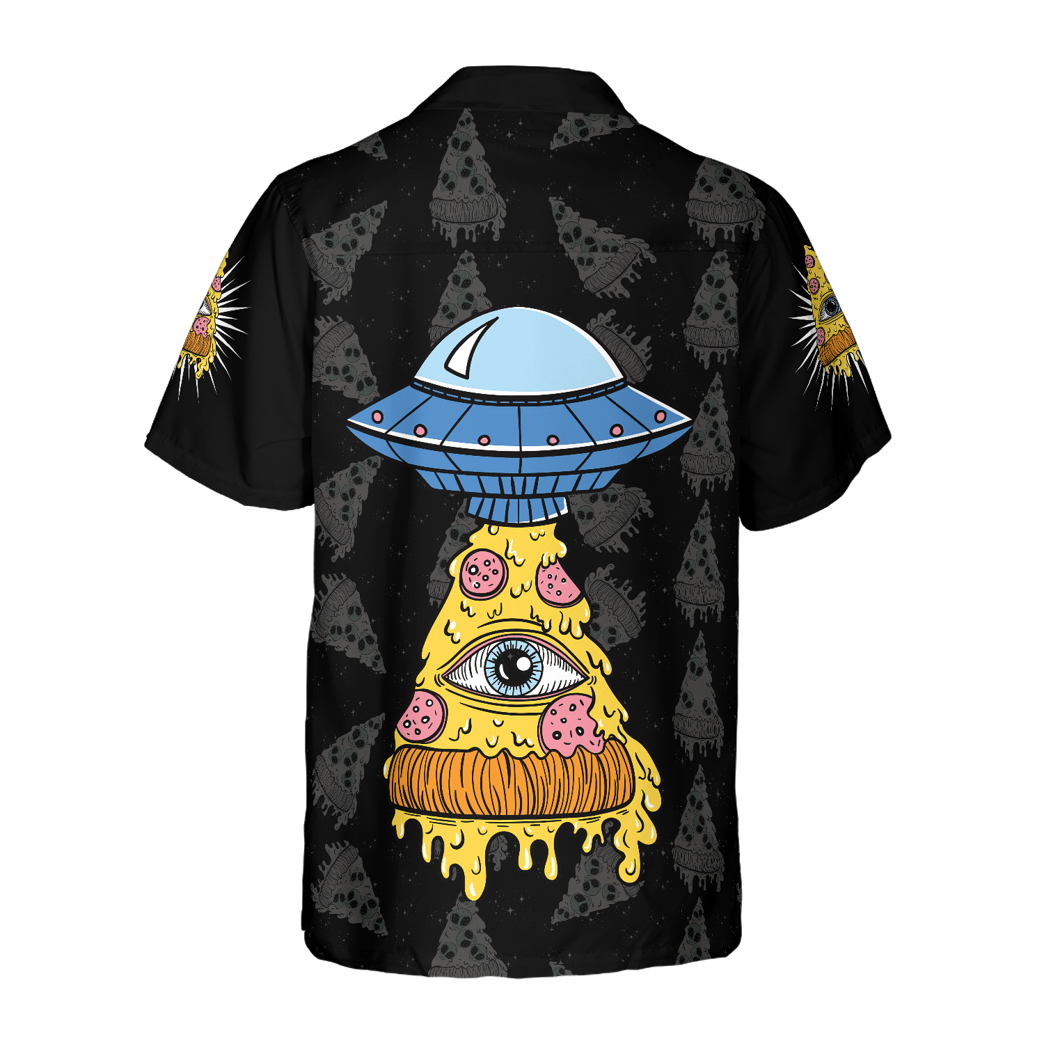 Pizza Alien Shirt For Men Hawaiian Shirt - Hyperfavor