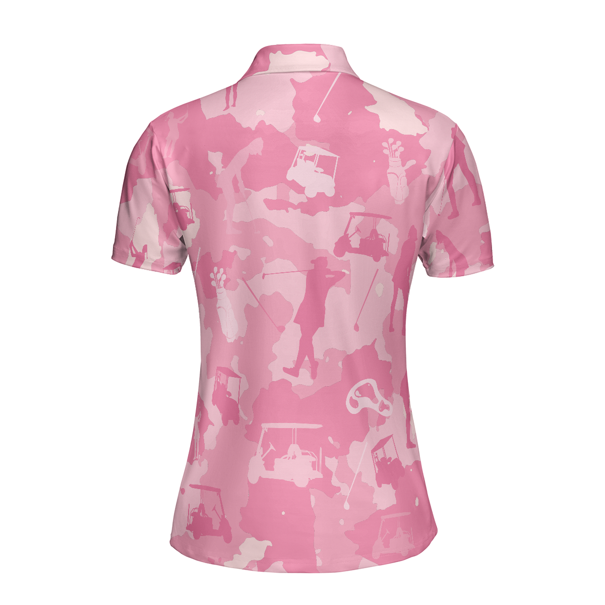 Golf Girl Camouflage V2 Short Sleeve Women Polo Shirt, Pink Camo Golf Shirt For Ladies, Cool Golf Gift For Women - Hyperfavor