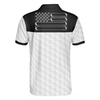 Golf Ball Pattern Skull Polo Shirt, Black And White American Flag Polo Shirt, Best Golf Shirt For Men - Hyperfavor