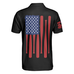 America Baseball Polo Shirt, American Flag Baseball Shirt For Men - Hyperfavor