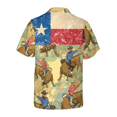 Rodeo Texas Flag Hawaiian Shirt, Stylish Texas Shirt For Texas Lovers - Hyperfavor