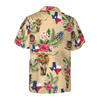 Insignia Bluebonnet Texas Hawaiian Shirt Cream Version, Don't Mess With Texas Armadillo And Longhorn, Texas Home Shirt For Men - Hyperfavor