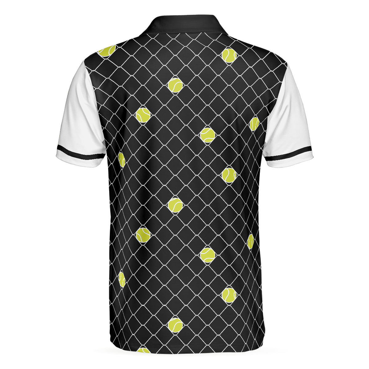 Love Means Nothing Tennis Polo Shirt, Tennis Ball Stuck In Steal Wire Fence Polo Shirt, Best Tennis Shirt For Men - Hyperfavor