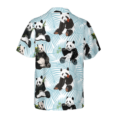 Panda On Palm Leaves Hawaiian Shirt - Hyperfavor