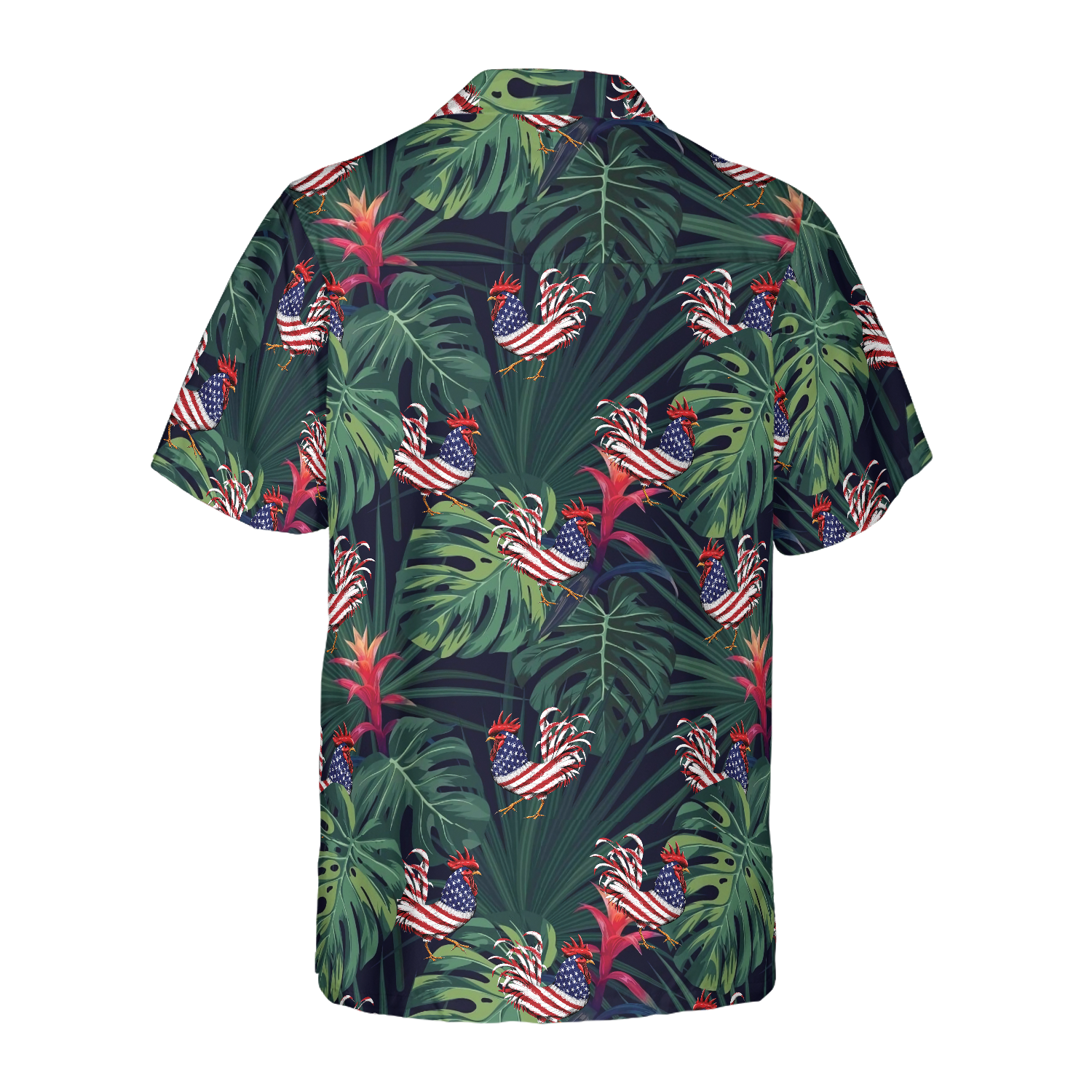 Chicken American Flag Tropical Hawaiian Shirt - Hyperfavor