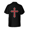 Cross With Styled Heart Goth Hawaiian Shirt - Hyperfavor