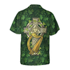 Saint Patrick's Day Shamrock Celtic Cross Harp Irish Hawaiian Shirt - Hyperfavor