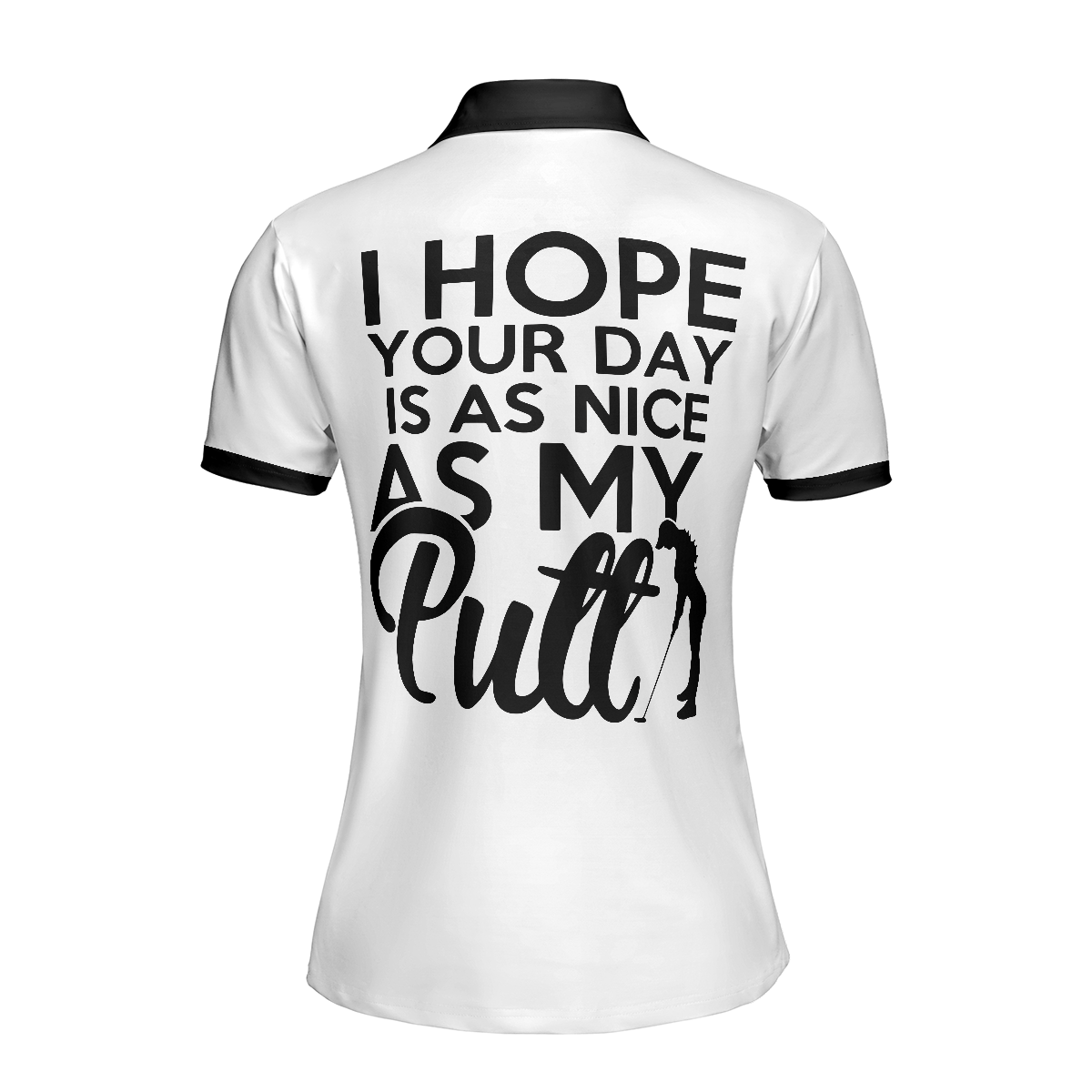 I Hope Your Day Is As Nice As My Putt Golf Short Sleeve Women Polo Shirt, Zebra Pattern Golf Shirt For Ladies - Hyperfavor