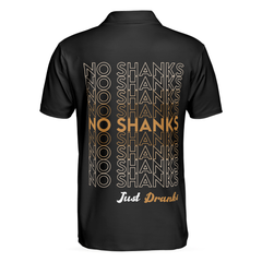 No Shanks Just Dranks The 19th Hole Polo Shirt, Argyle Pattern Beer Polo Shirt, Golf Shirt For Beer Lovers - Hyperfavor