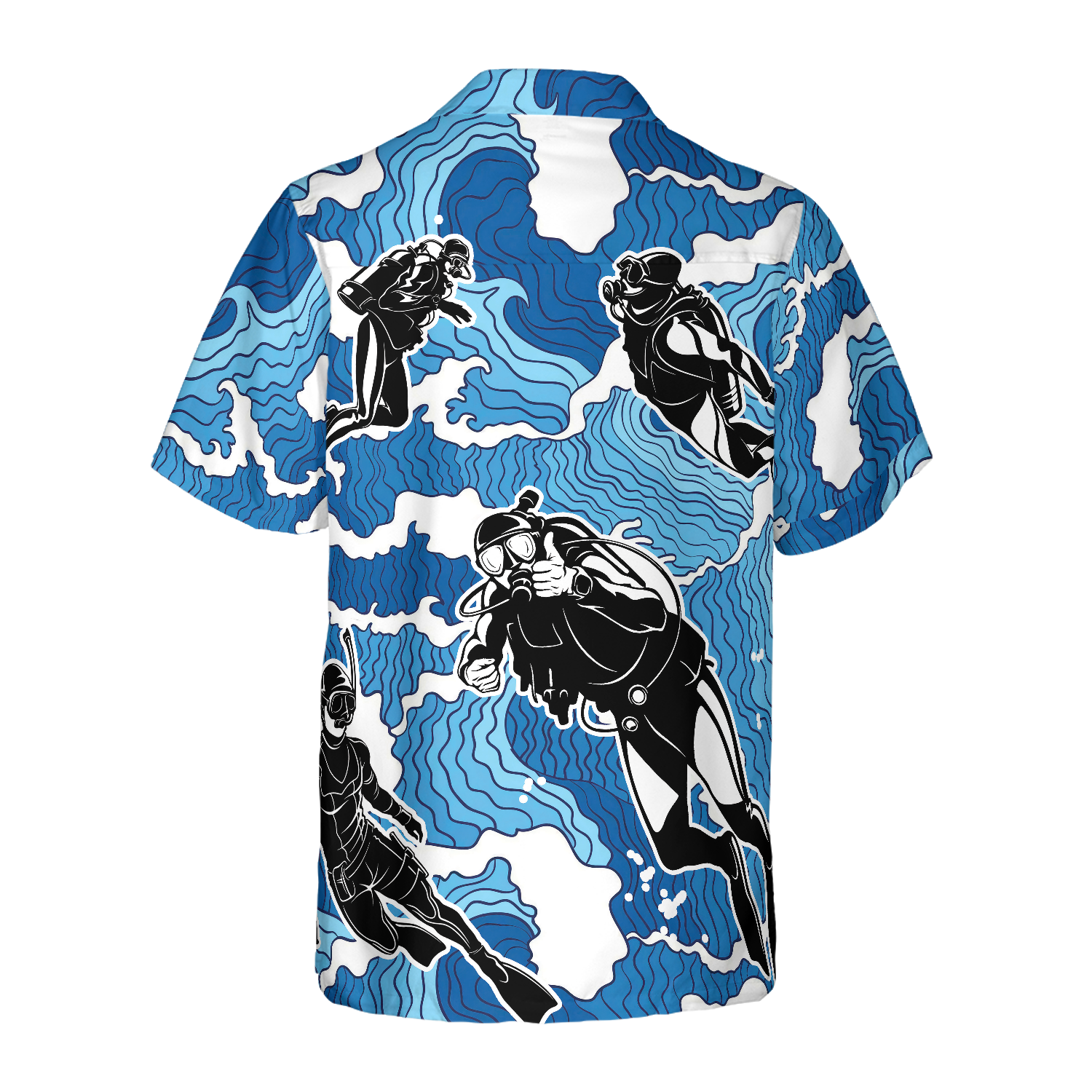 Ocean Wave Scuba Diving Hawaiian Shirt - Hyperfavor