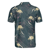 Tropical Flamingo Shadow Pattern Polo Shirt For Men - Hyperfavor