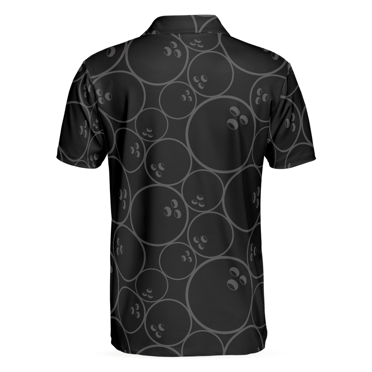 Bowling Pattern And Golden Polo Shirt, Bowling Ball Background Polo Shirt, Best Bowling Shirt For Men - Hyperfavor