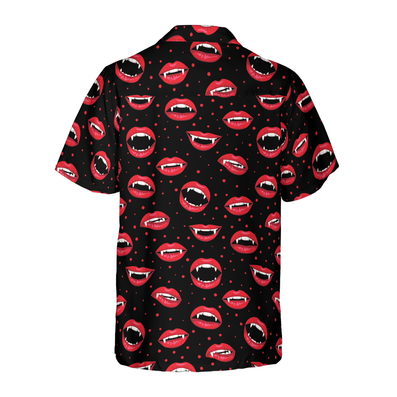 Red Vampire Lips Hawaiian Shirt - Hyperfavor