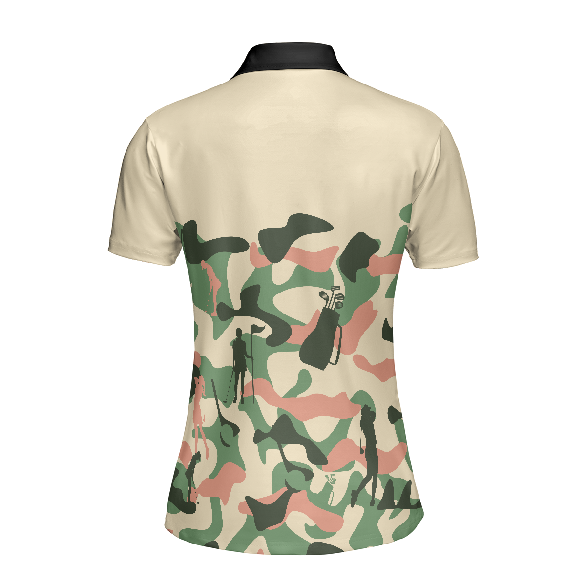 Camouflage Texture Golf Set For Woman Short Sleeve Women Polo Shirt, Camo Golf Shirt For Ladies, Unique Female Golf Gift - Hyperfavor