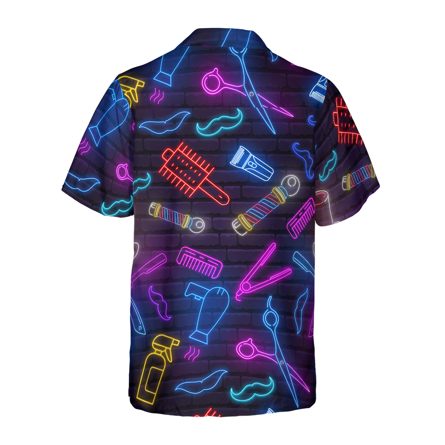 Barber Shop Neon Hawaiian Shirt - Hyperfavor