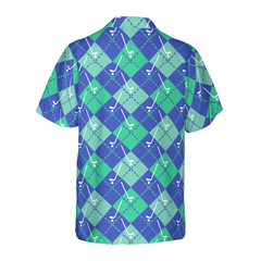 Plaid Golf Seamless Pattern Hawaiian Shirt - Hyperfavor