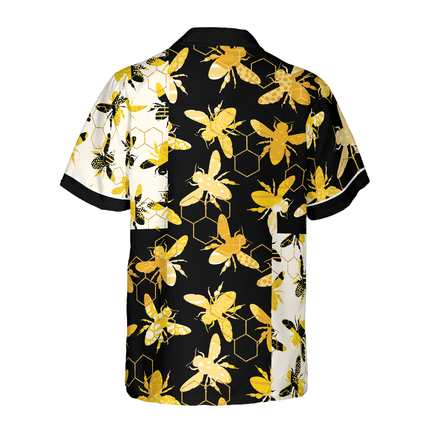 Trendy Geometric Bee Hawaiian Shirt - Hyperfavor