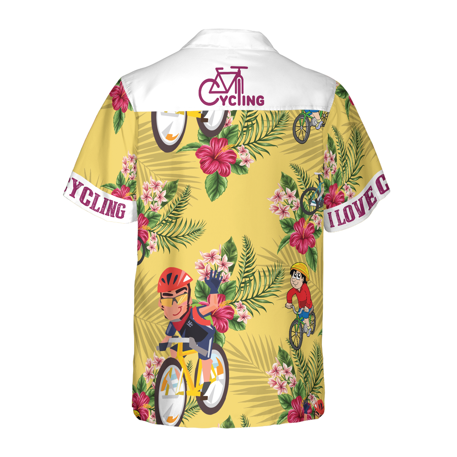 I Love Cycling Hawaiian Shirt - Hyperfavor