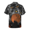 Black Cat Halloween Shirt For Men Hawaiian Shirt - Hyperfavor