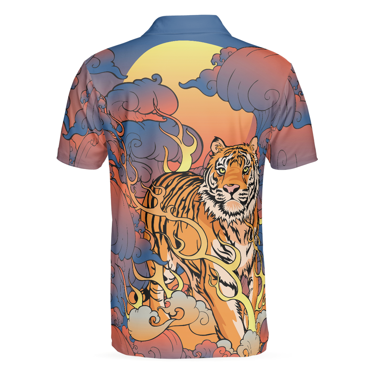 Oriental Powerful Tiger Polo Shirt, Cool Tiger Shirt For Men, Tiger Gift Idea - Hyperfavor