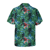 Bigfoot Silhouette Walking Bigfoot Hawaiian Shirt, Tropical Forest Floral Bigfoot Shirt For Men - Hyperfavor