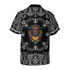 Colorful Monkey With Gothic Pattern Shirt For Men Hawaiian Shirt - Hyperfavor