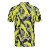 Golf Camo Light Green Pattern Golf Polo Shirt, Yellow Silhouette Golfing Polo Shirt, Camouflage Golf Shirt For Men - Hyperfavor