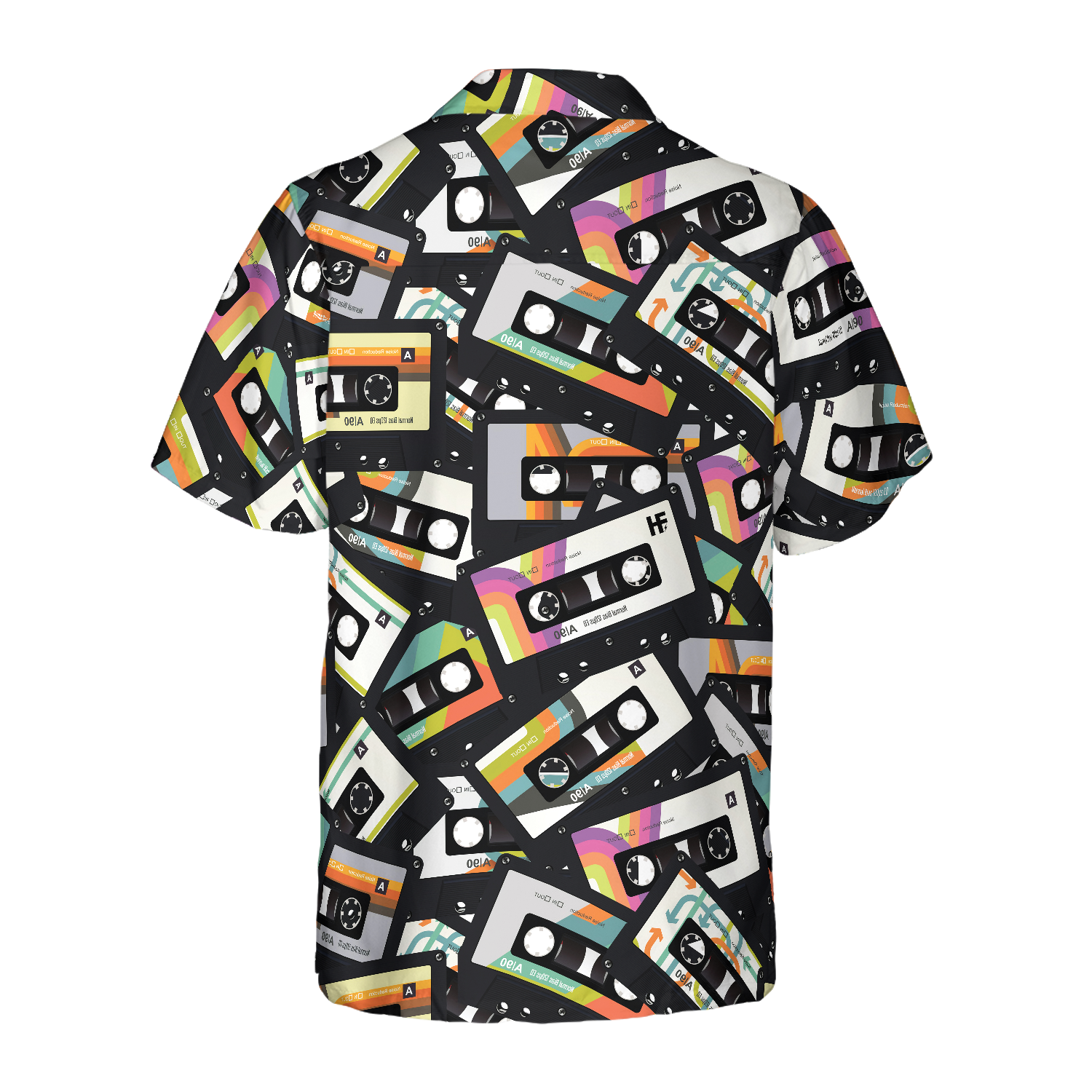 Retro Vintage Cassette Tape Hawaiian Shirt - Hyperfavor