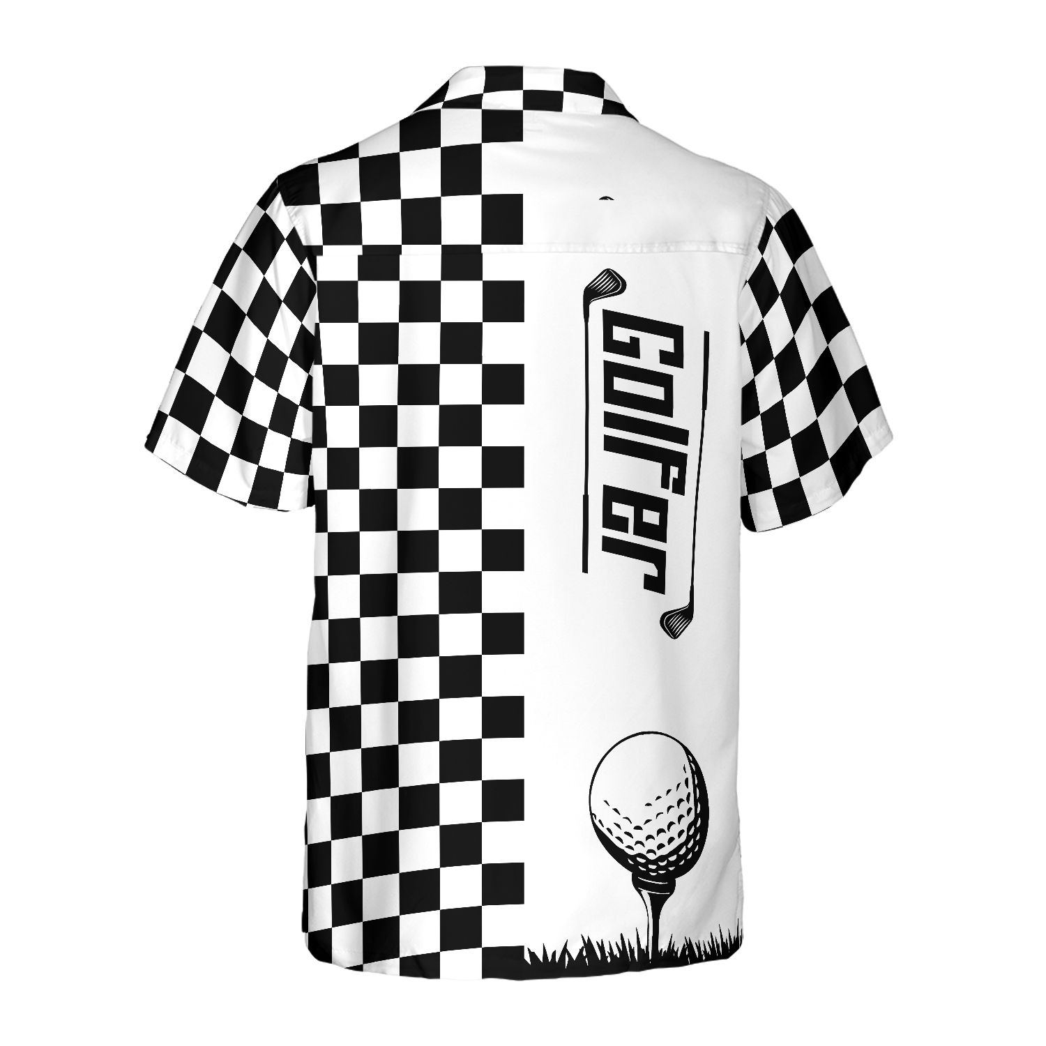 Checkerboard Style Golfer Hawaiian Shirt - Hyperfavor