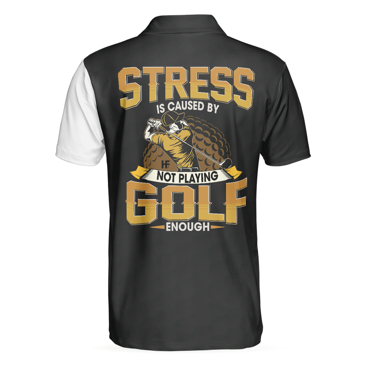 Stress Is Caused By Not Playing Golf Enough Polo Shirt, Best Argyle Pattern Golf Shirt For Men, Colorful Golf Shirt - Hyperfavor