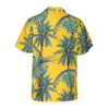 Firefighter Yellow Tropical Custom Hawaiian Shirt, Personalized Tropical Palm Tree Firefighter Shirt For Men - Hyperfavor