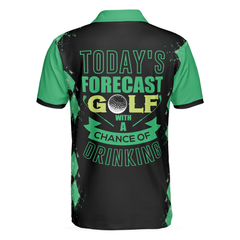 Today's Forecast For Zombie Golfer Golf Polo Shirt, Smart Golf Shirt For Men - Hyperfavor