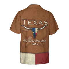 The Lone Star State Cowboy Style Texas Hawaiian Shirt For Men, Vintage Texas Flag Shirt, Proud Texas Shirt For Men - Hyperfavor