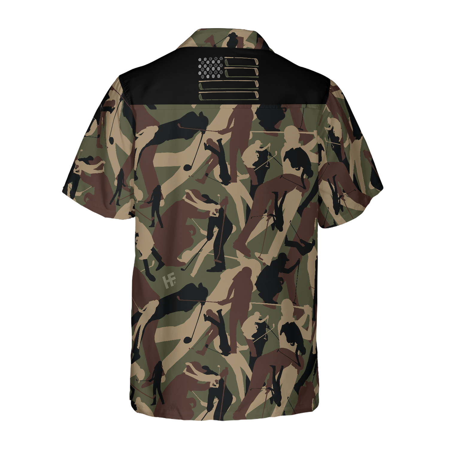 Tattered Camouflage Golf Hawaiian Shirt - Hyperfavor