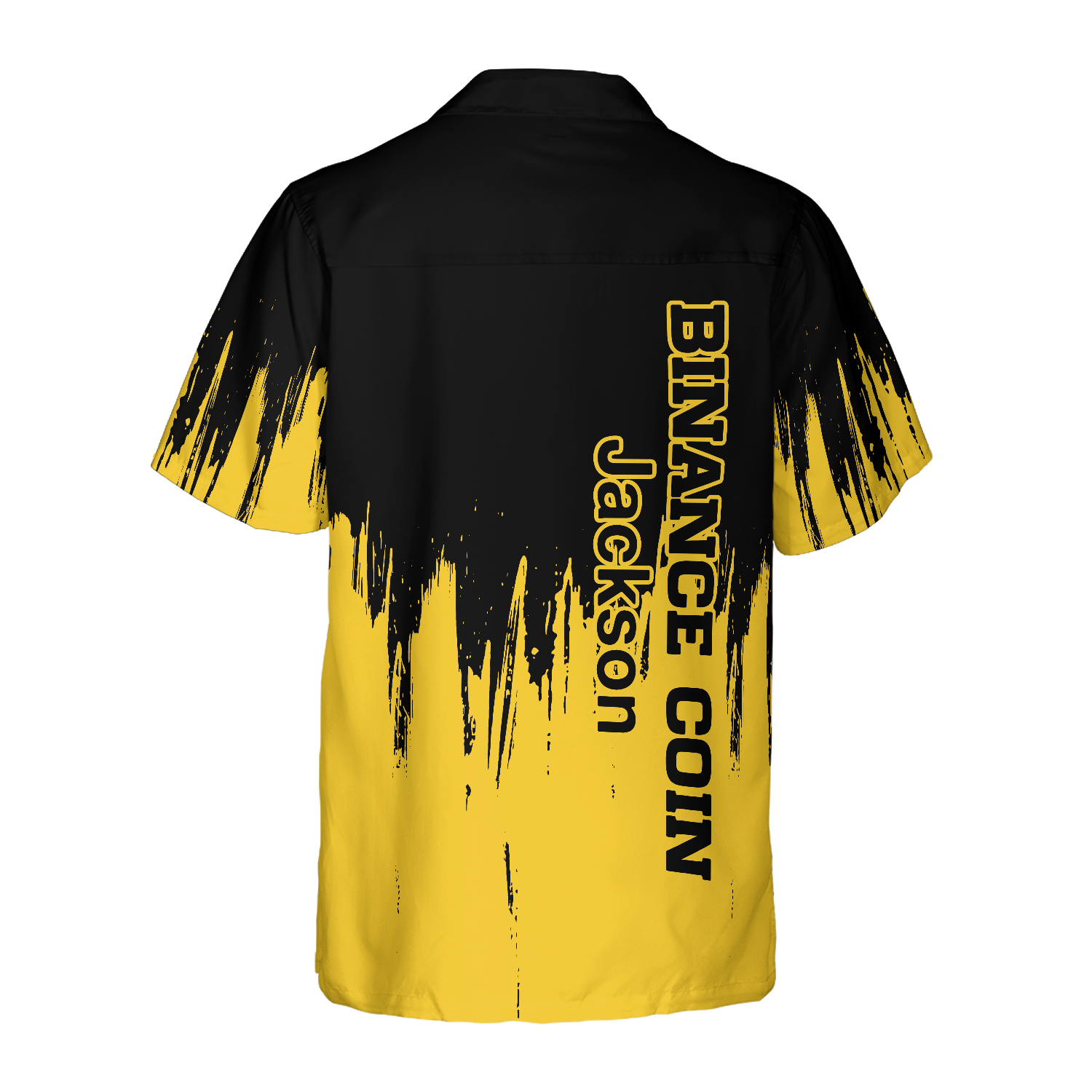 Binance Coin Black And Yellow Custom Hawaiian Shirt - Hyperfavor