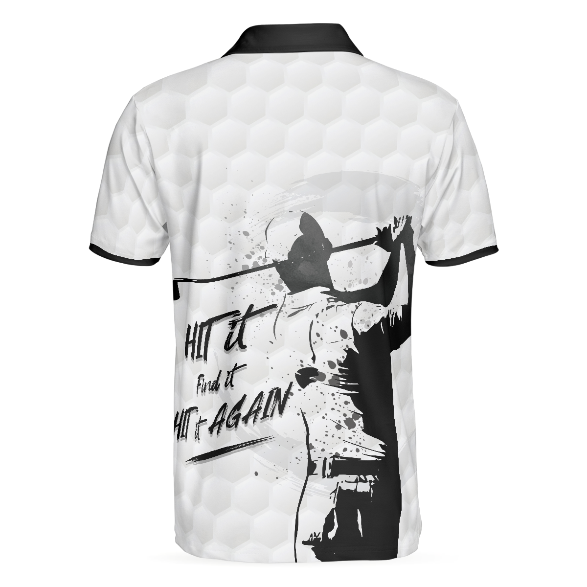 Hit It Find It Hit It Again Man Golf Polo Shirt, Cool Golf Shirt For Men, Gift For Golf Lovers - Hyperfavor