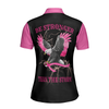 Be Stronger Than The Storm Breast Cancer Awareness Short Sleeve Women Polo Shirt, Eagle Awareness Ribbon Polo Shirt For Ladies - Hyperfavor