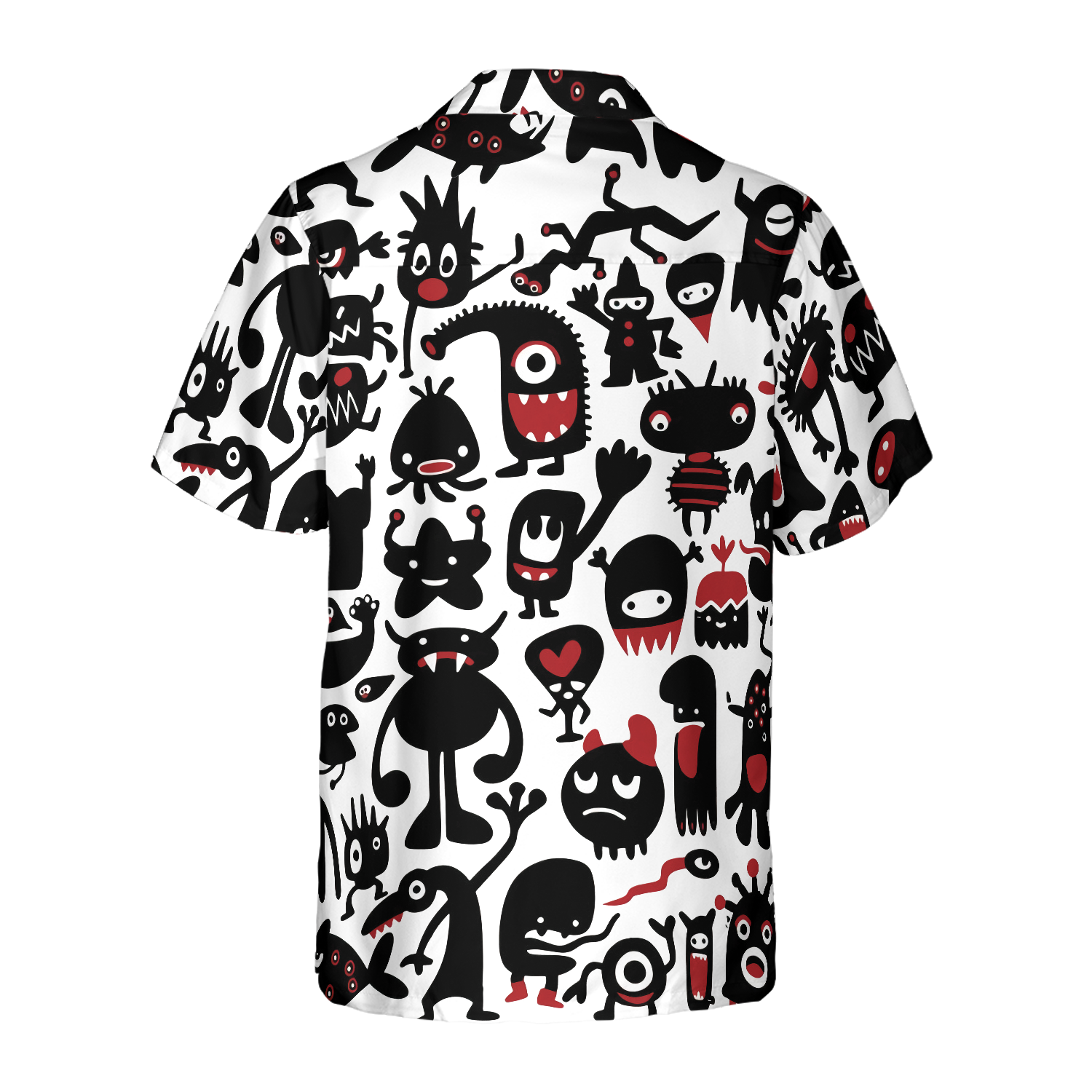 Black Monsters For Halloween Hawaiian Shirt - Hyperfavor