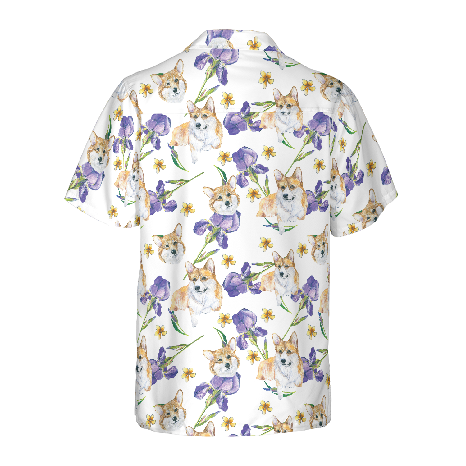 Corgi And Flowers Shirt For Men Hawaiian Shirt - Hyperfavor