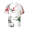 Panda With Plum Blossom Shirt Hawaiian Shirt - Hyperfavor