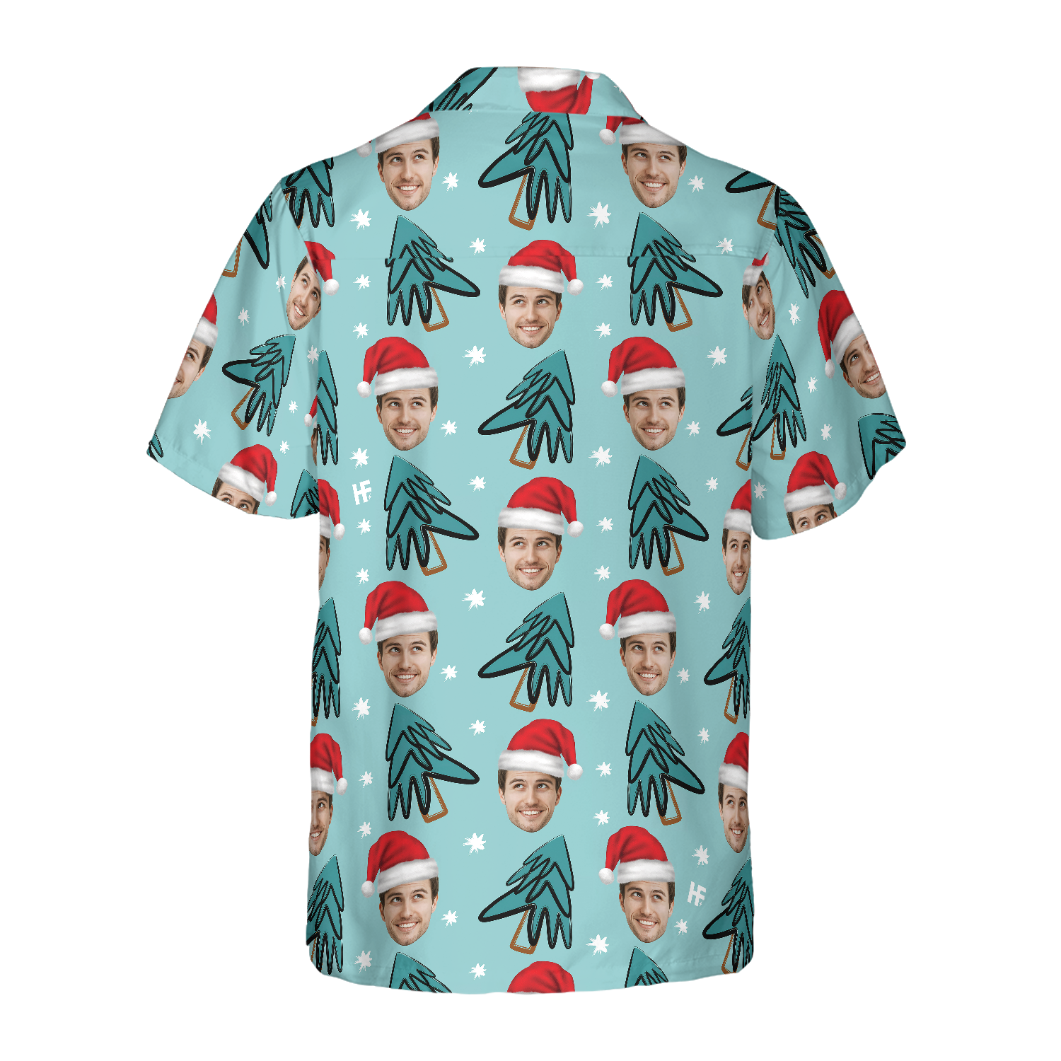 Funny Custom Face Christmas Tree Custom Hawaiian Shirt - Hyperfavor