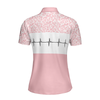 Pink Tennis Leopard Short Sleeve Women Polo Shirt. Best Women Tennis Shirt, Leopard Pattern Tennis Shirt For Female Players - Hyperfavor