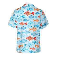 Fish Water Color Pattern v4 Hawaiian Shirt - Hyperfavor