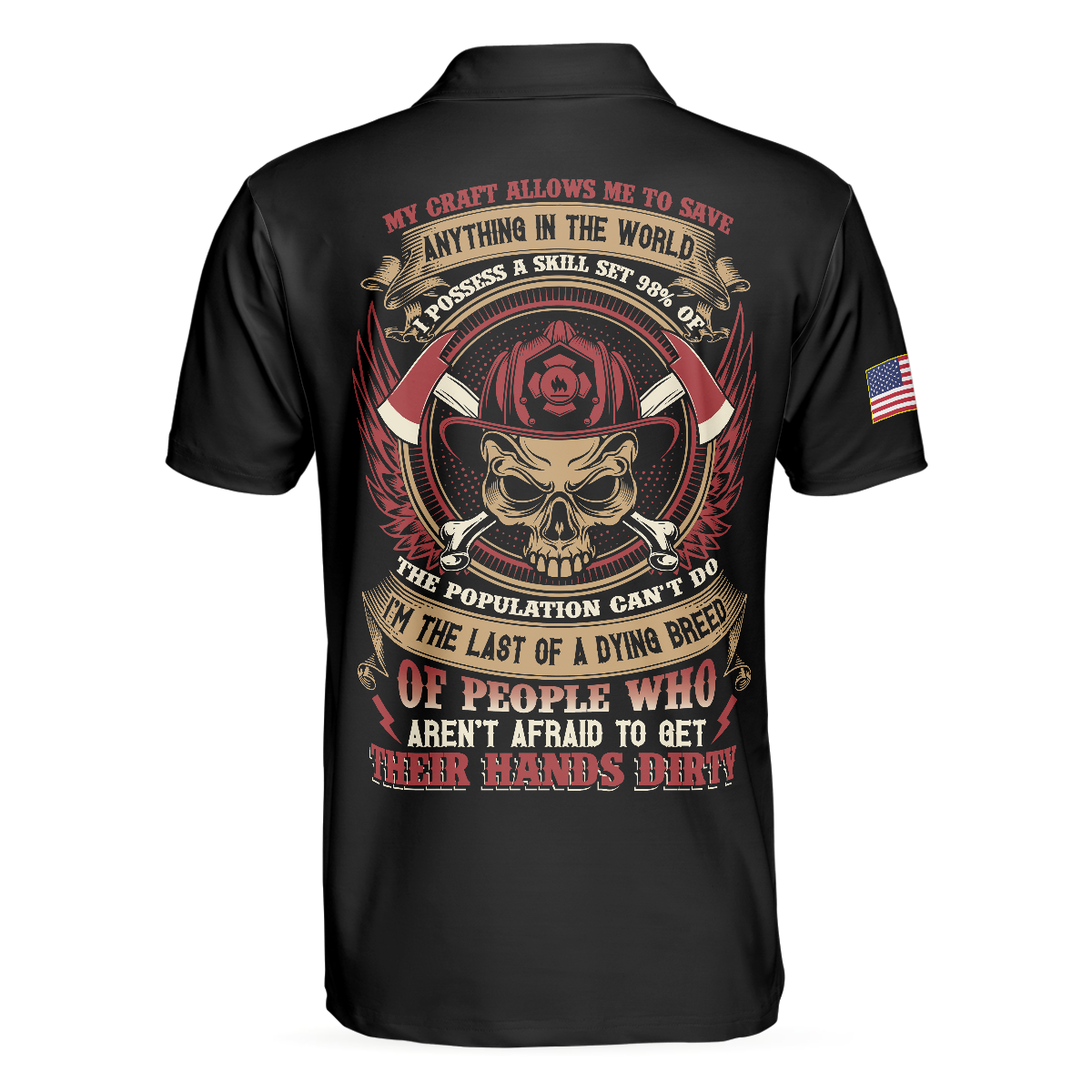 Firefighter My Craft Allows Me To Save Anything Polo Shirt, Skull Firefighter Shirt For Men - Hyperfavor