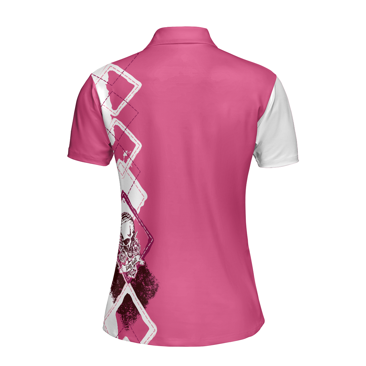 The Lady Golf Skull Short Sleeve Women Polo Shirt - Hyperfavor