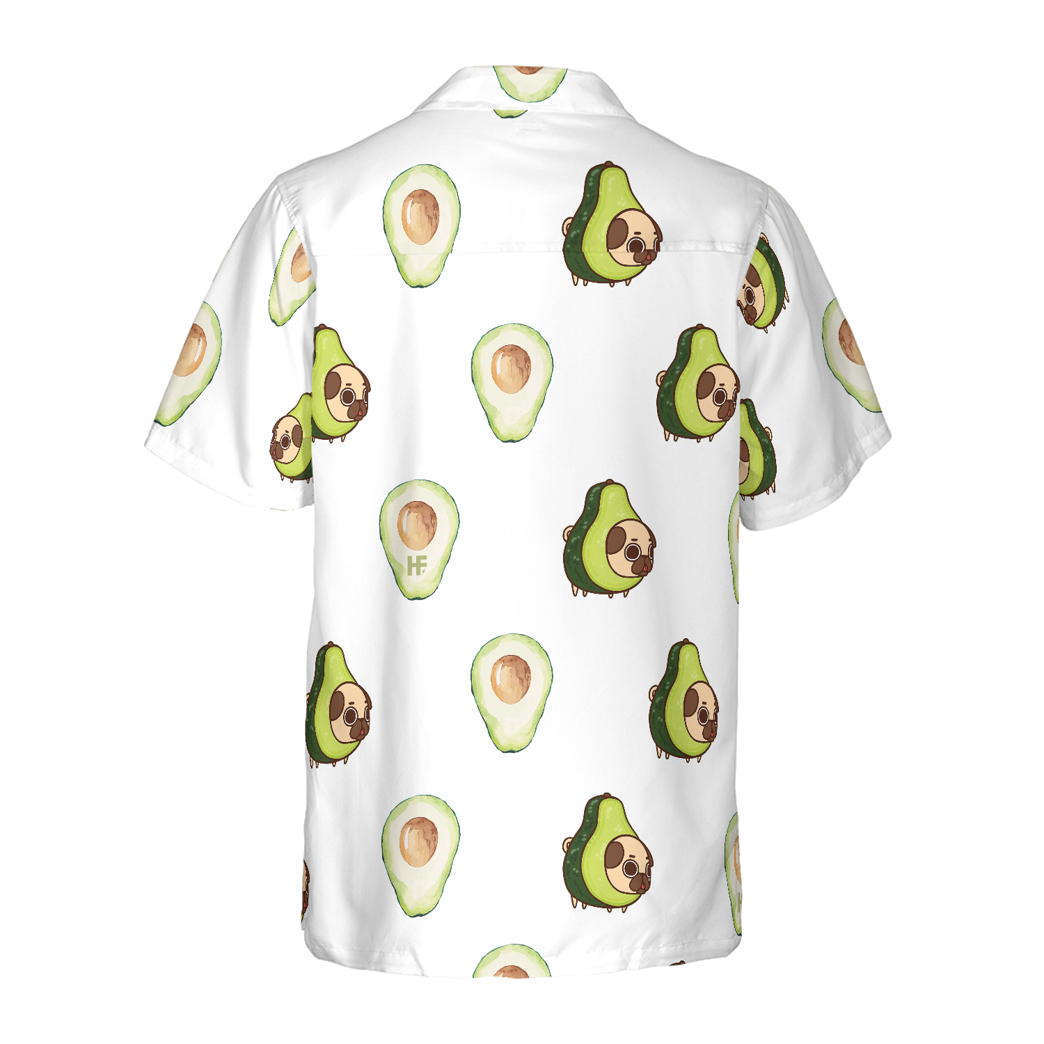 Pug And Avocado Seamless Dogs Hawaiian Shirt - Hyperfavor