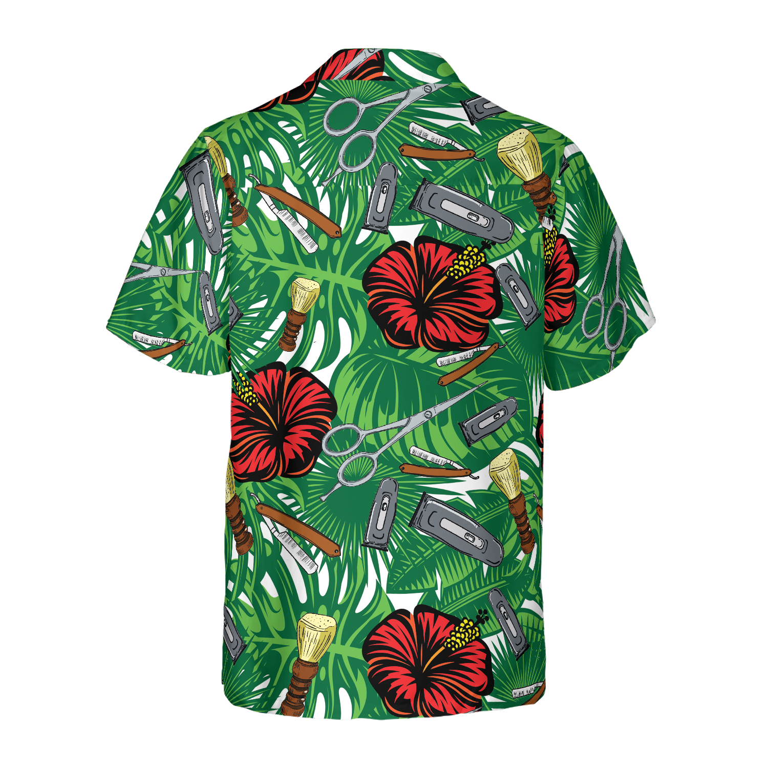 Rose Barber Tools Pattern V1 Hawaiian Shirt - Hyperfavor