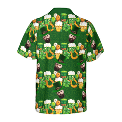 Saint Patrick's Day Personalized Beard Face Custom Hawaiian Shirt - Hyperfavor