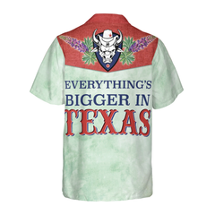 Bluebonnet Cowboy Texas Vintage Western Hawaiian Shirt, Everything's Bigger In Texas Shirt, Texas Home Shirt For Men - Hyperfavor