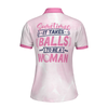 Sometimes It Takes Balls To Be A Women Golf Girl Short Sleeve Women Polo Shirt, Pink Argyle Pattern Golf Shirt For Women - Hyperfavor